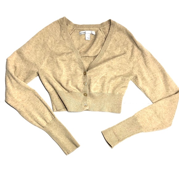 Old Navy Sweaters - {Old Navy} Beige Long Sleeve Short Sweater